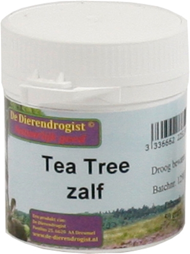 DIERENDROGIST Zalf Tea Tree Diepwerkend bij insectenbeten & teken, antimicrobieel en huidvriendelijk - 50 g