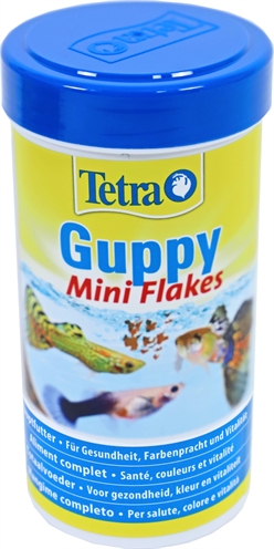 TETRA Visvoer Vlokken Guppy - Versterkt kleuren, bevordert vitaliteit, hoog eiwit - Multikleur - 250 ml