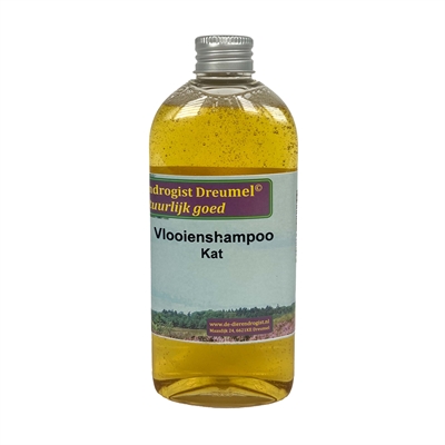 DIERENDROGIST Vlooienshampoo Kat Plantenextracten, Dierproefvrij, 2 min inwerktijd - 250 ml