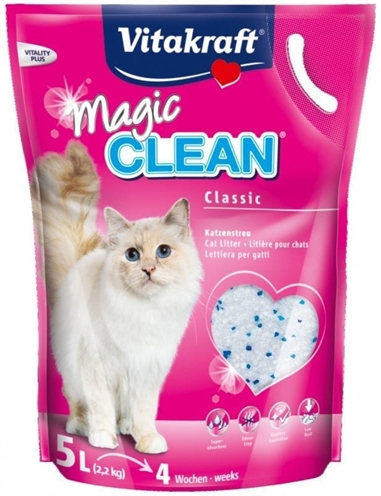 VITAKRAFT Kattenbakvulling MAGIC CLEAN Biologisch afbreekbare minerale kralen, super absorberend, laag stofgehalte - neutraal - 5 L